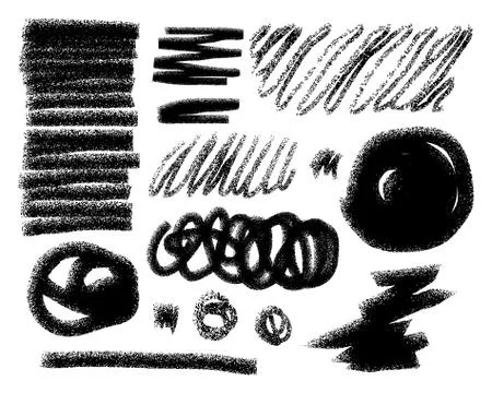 Vector pencil, crayon or chalk scribble Stock Illustration