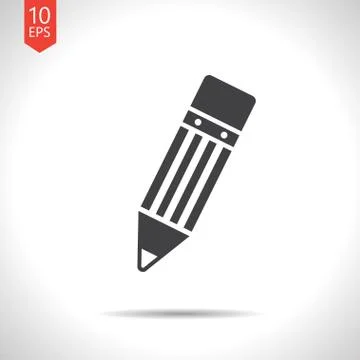 Vector pencil icon. Eps10 Stock Illustration