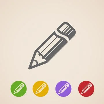 Vector pencil icons Stock Illustration