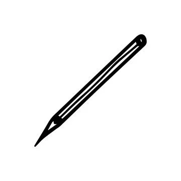 Vector pencil isolated on white background. Funny and cute illustration for Stock Illustration