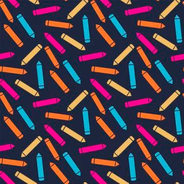 Vector pencil pattern in different colors Stock Illustration