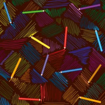 Vector pencil strokes.  Hand-drawn lines Ilustração Stock