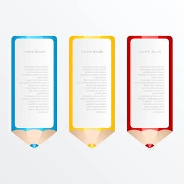 Vector pencil template with place for your content. Stock-Illustration