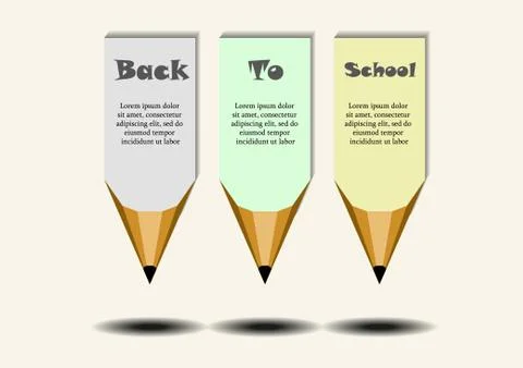 Vector : Pencils and space for text back to school concept Stock Illustration