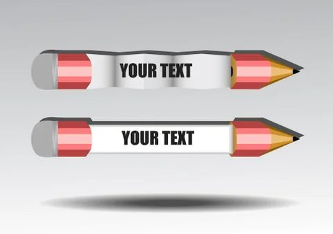 Vector : Pencils with space for text on gray background Illustrazione stock
