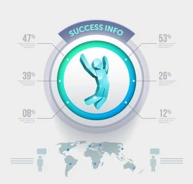 Vector people infographic design template. Stock Illustration