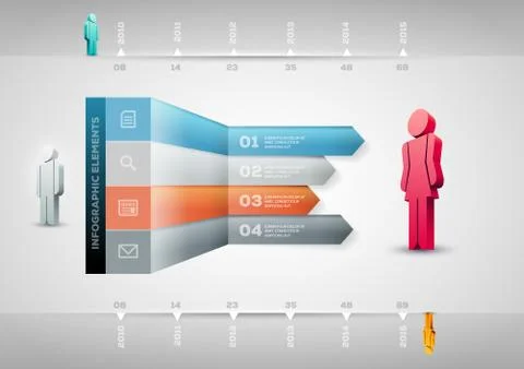 Vector people infographic design template. Stock Illustration