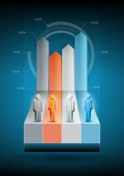 Vector people infographic design template. Stock Illustration