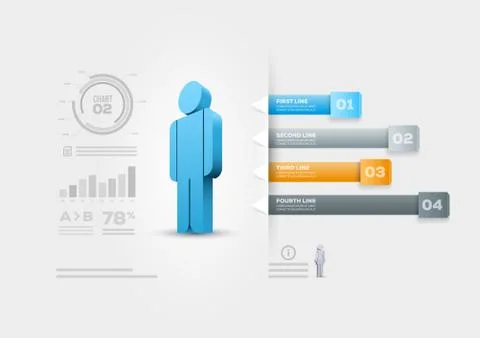 Vector people infographic design template. Stock Illustration