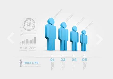 Vector people infographic design template. Stock Illustration
