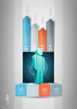 Vector people infographic design template. Stock Illustration