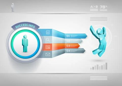 Vector people infographic design template. Stock Illustration