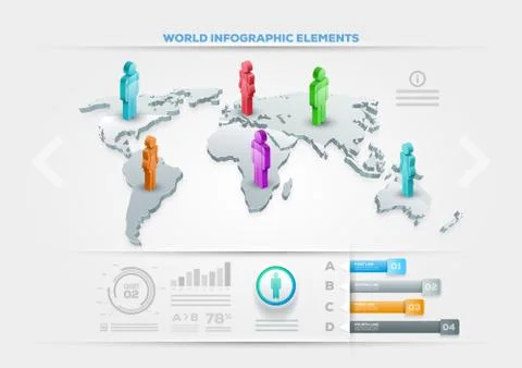Vector people infographic design template. Illustrazione stock
