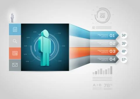 Vector people infographic design template. Stock Illustration
