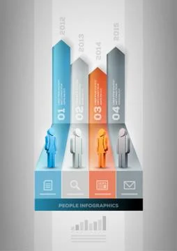 Vector people infographic design template. Stock Illustration