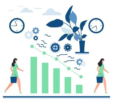 Vector People Job Worker Performance Productivity 스톡 일러스트