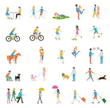 Vector people large set Stock Illustration