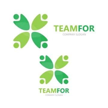 Vector people logo design template Illustrazione stock