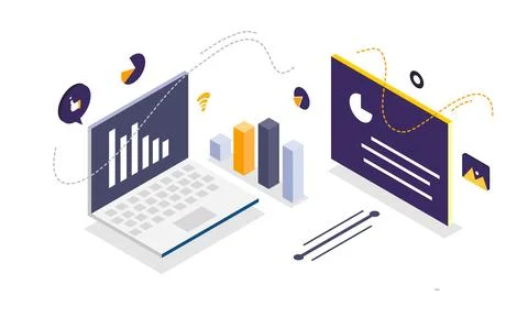 Vector people in office during professional activity isometric Stock Illustration