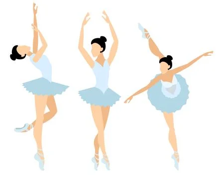 Vector people. Performance of ballet dancers. The ballerina dances ballet. .. Stock Illustration