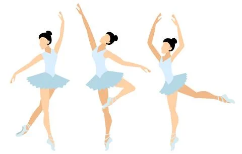 Vector people. Performance of ballet dancers. The ballerina is dancing. Vec.. Stock Illustration