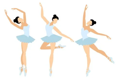 Vector people. Performance of ballet dancers. The ballerina dances classica.. Stock Illustration