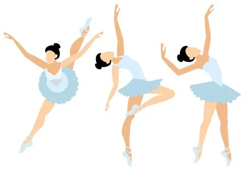 Vector people. Performance of ballet dancers. A graceful ballerina dances b.. Stock Illustration