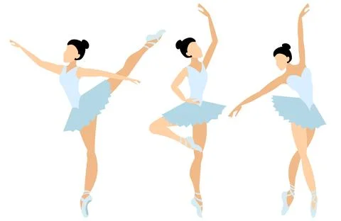 Vector people. Performance of ballet dancers. A beautiful ballerina dances .. Stock Illustration