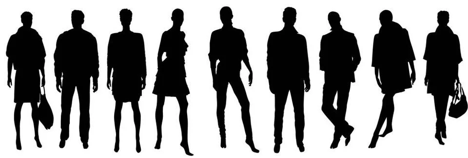 Vector people silhouettes Abstract vector people silhouettes illustration ... Fotos de archivo