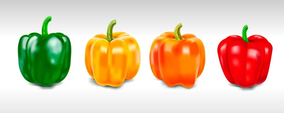 Vector peppers. Illustration from a mesh gradient. Stock-Illustration