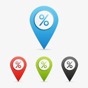 Vector percent pointers Stock Illustration
