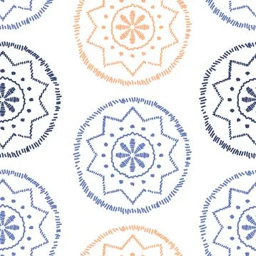 Vector. Perforated color patterns, hand-drawn Papel Picado pattern. Stock Illustration