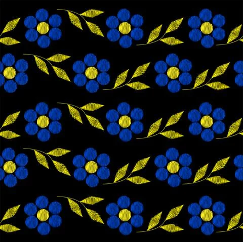 Vector. Perforated color patterns, hand-drawn pattern, embroidery. Stock Illustration