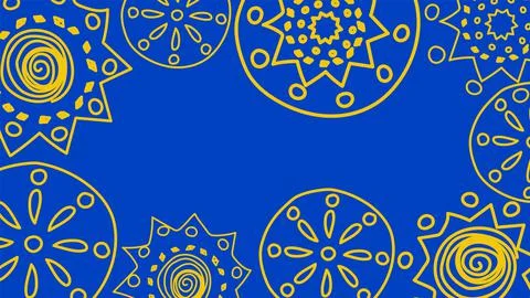 Vector. Perforated monochrome patterns, hand-drawn Papel Picado pattern. Stock Illustration