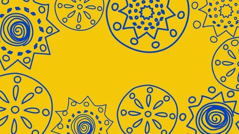 Vector. Perforated monochrome patterns, hand-drawn Papel Picado pattern. Stock Illustration