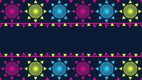 Vector. Perforated patterns Papel Picado pattern. Hispanic Heritage month. Illustrazione stock