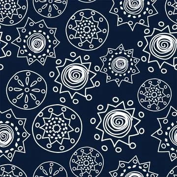 Vector. Perforated patterns Papel Picado pattern, hand-drawn solid laces. Stock Illustration