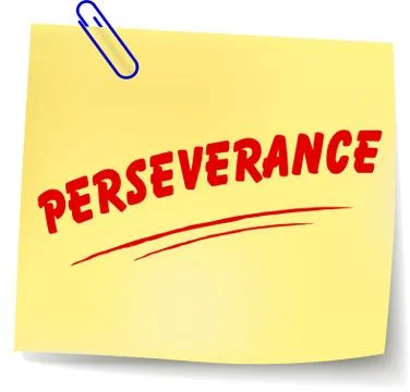 Vector perseverance message Stock Illustration