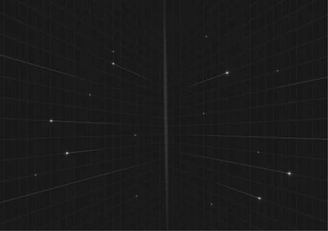 Vector : Perspective grid on black background Stock Illustration