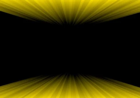 Vector : Perspective yellow line on black background Stock Illustration