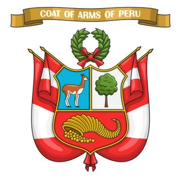 Vector Peruvian Coat of Arms Stock Illustration