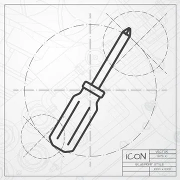 Vector phillips screwdriver icon Stock Illustration