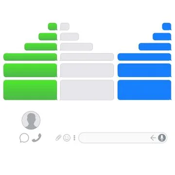 Vector phone chat bubbles. Sms messages. Stock Illustration