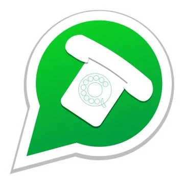 Vector phone icon in bubble speech Stock-Illustration