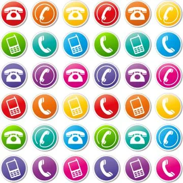 Vector phone icons Stock Illustration
