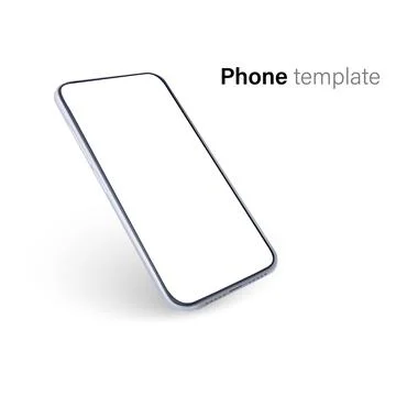 Vector phone isolated on white background. Realistic template. Mock up with e Stock-Illustration