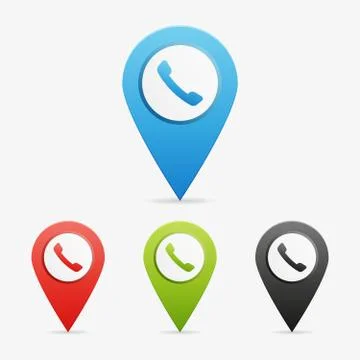 Vector phone pointers Stock Illustration