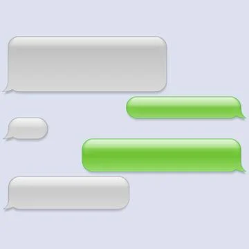Vector phone sms chat bubbles Illustrazione stock