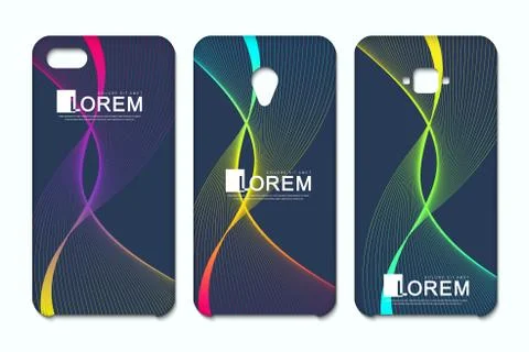 Vector phone x wallpaper collection. Geometric abstract background. Editable Stock Illustration