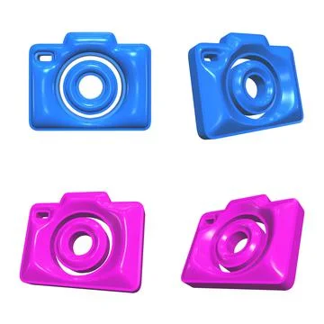 Vector photo camera. Vector illustration. picture, appliances. Stock Illustration